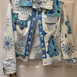 Emilio Pucci vibrant print denim